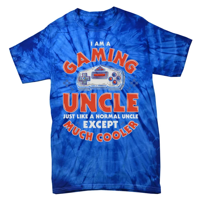 I Am A Gaming Uncle Funny Gamer Video Game Controller Retro Gift Tie-Dye T-Shirt