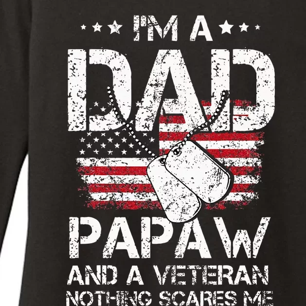 I Am A Dad A Papaw And A Veteran Fathers Day Womens CVC Long Sleeve Shirt