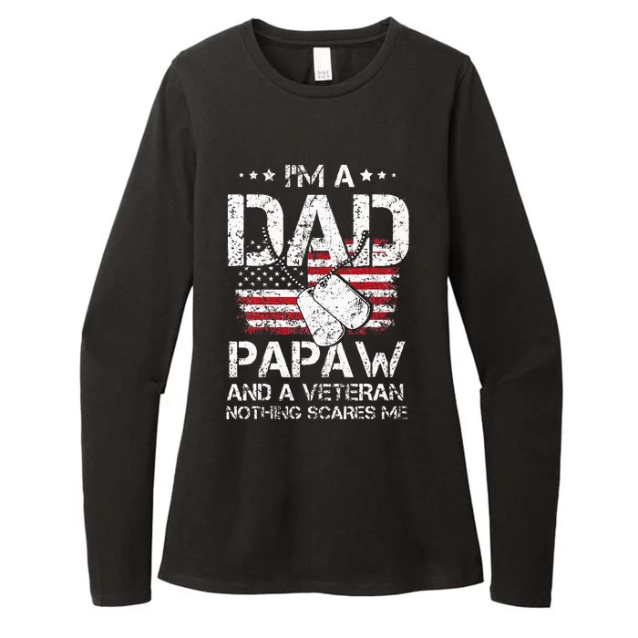 I Am A Dad A Papaw And A Veteran Fathers Day Womens CVC Long Sleeve Shirt