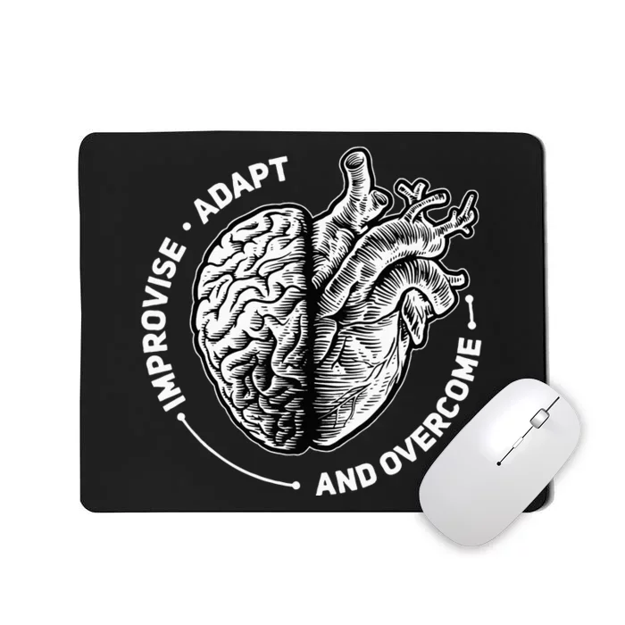 Improvise Adapt And Overcome Encouraging Doctor Heart Love Mousepad