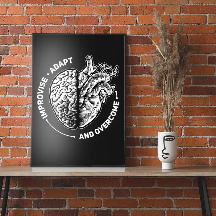 Improvise Adapt And Overcome Encouraging Doctor Heart Love Poster