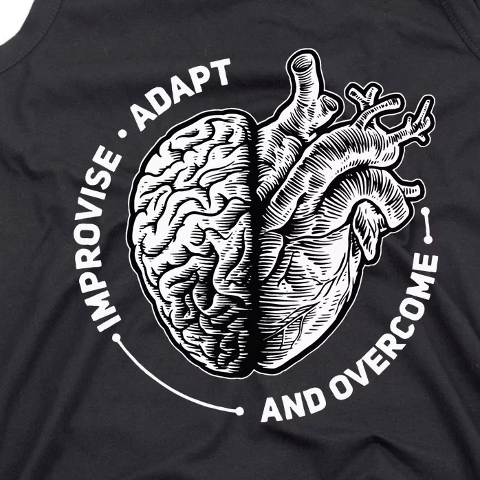 Improvise Adapt And Overcome Encouraging Doctor Heart Love Tank Top