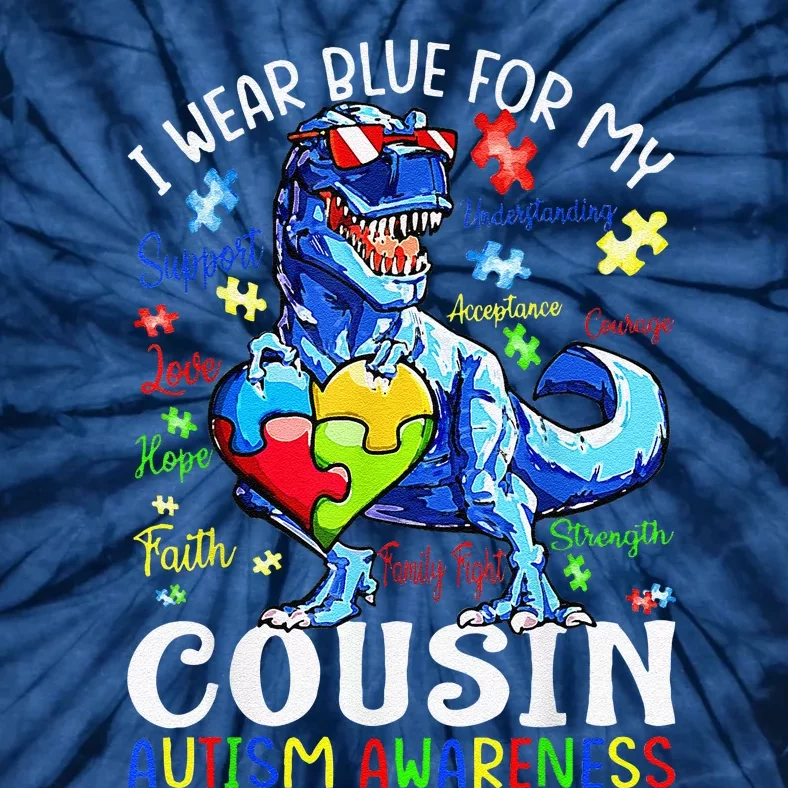 I Am A Warrior Autism Family Dinosaur Autism Awareness Tie-Dye T-Shirt