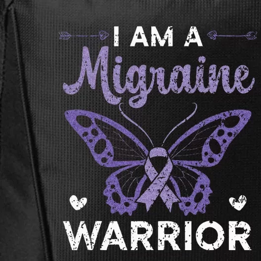 I Am A Migraine Warrior Headache Migraine Awareness City Backpack