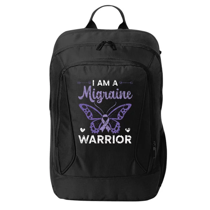 I Am A Migraine Warrior Headache Migraine Awareness City Backpack