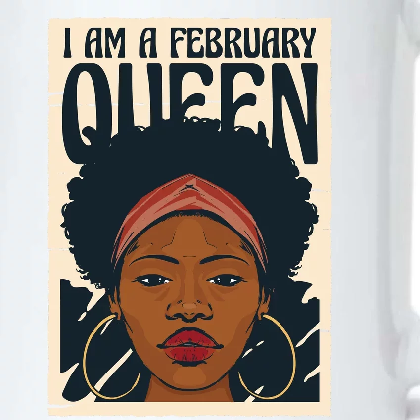 I Am A February Queen Gift For Her Black Color Changing Mug