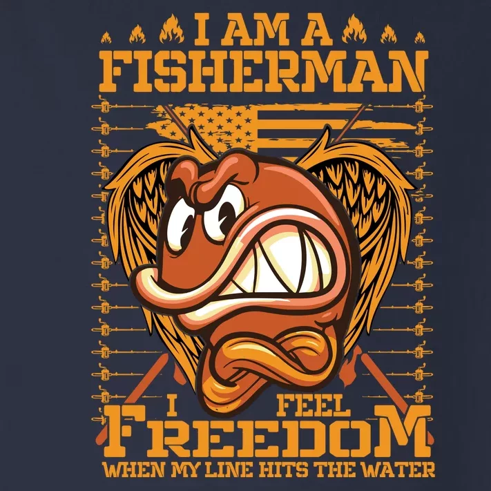 I Am A Fisherman I Feel Freedom When My Line Hits The Water Toddler Long Sleeve Shirt