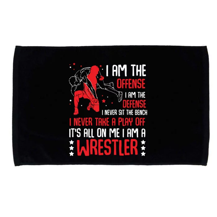 I Am A Wrestler Wrestling Wrestler Fight Coach Sports Microfiber Hand Towel