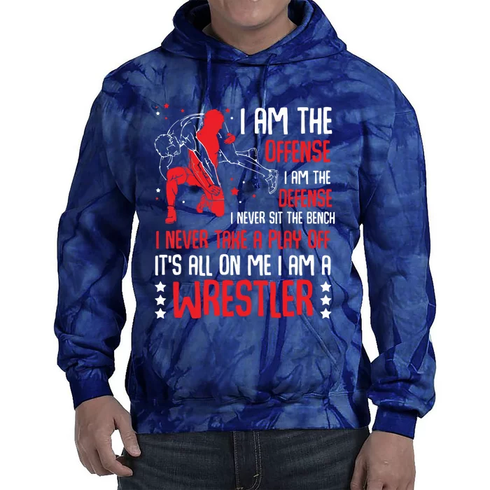 I Am A Wrestler Wrestling Wrestler Fight Coach Sports Tie Dye Hoodie