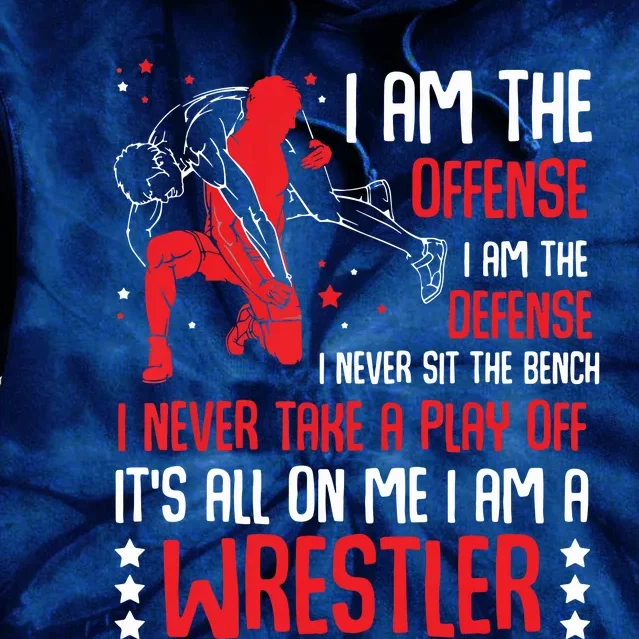 I Am A Wrestler Wrestling Wrestler Fight Coach Sports Tie Dye Hoodie