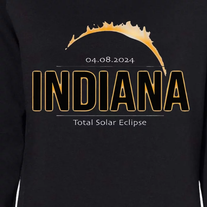 Indiana America April 2024 Path Of Totality Solar Eclipse Womens California Wash Sweatshirt