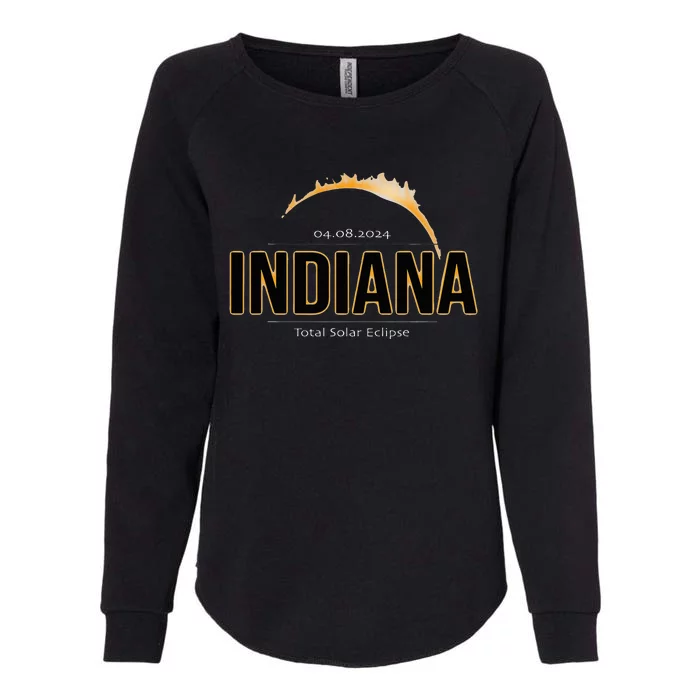 Indiana America April 2024 Path Of Totality Solar Eclipse Womens California Wash Sweatshirt