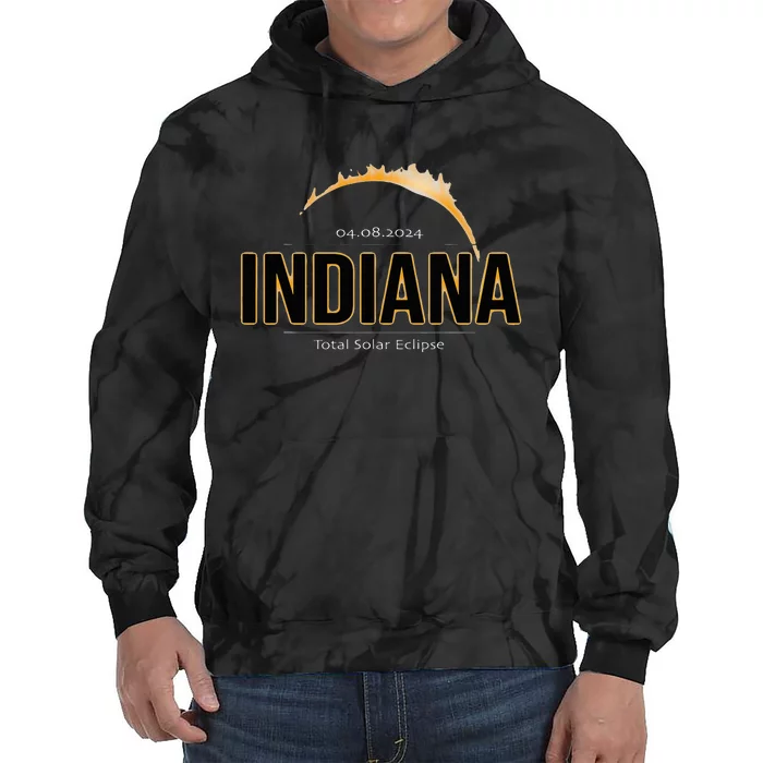 Indiana America April 2024 Path Of Totality Solar Eclipse Tie Dye Hoodie