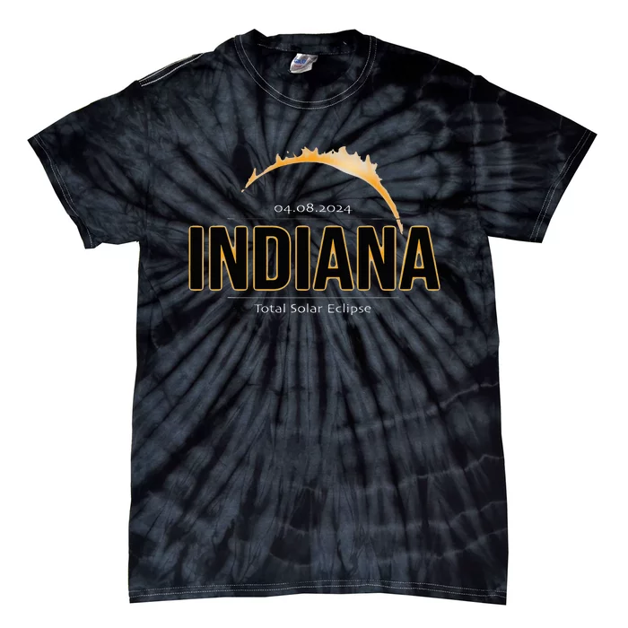 Indiana America April 2024 Path Of Totality Solar Eclipse Tie-Dye T-Shirt