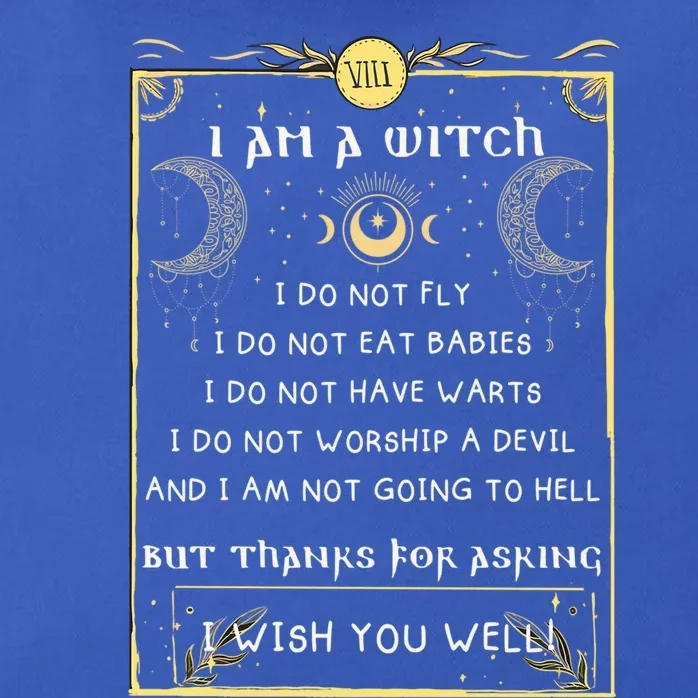 I Am A Witch Beliefs Funny Occult Witchcraft Pagan Wicca Gift Zip Tote Bag