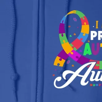 I Am A Proud Autism Auntie Gift Full Zip Hoodie