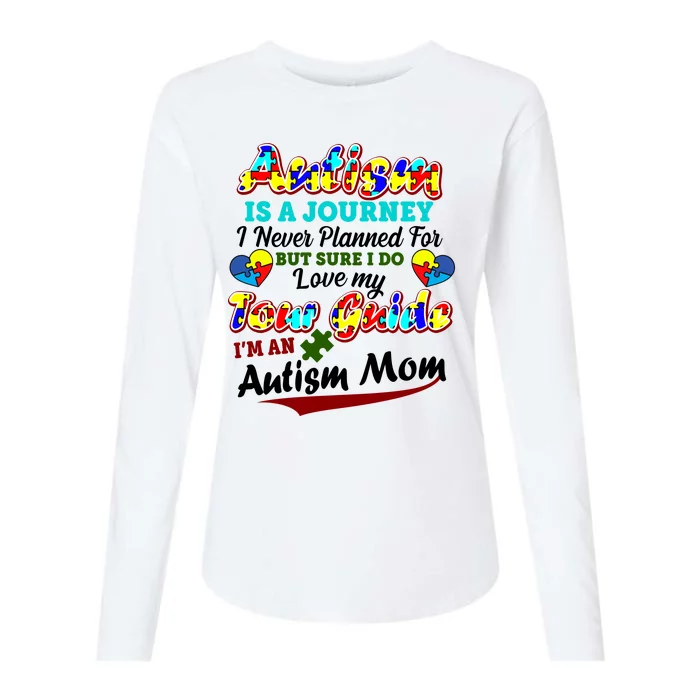 I'm An Autism Mom Tour Guide Quote Womens Cotton Relaxed Long Sleeve T-Shirt