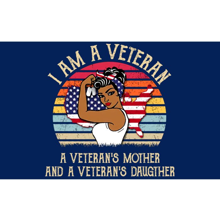 I Am A Veteran Veteran's Mother And Daughter Bumper Sticker