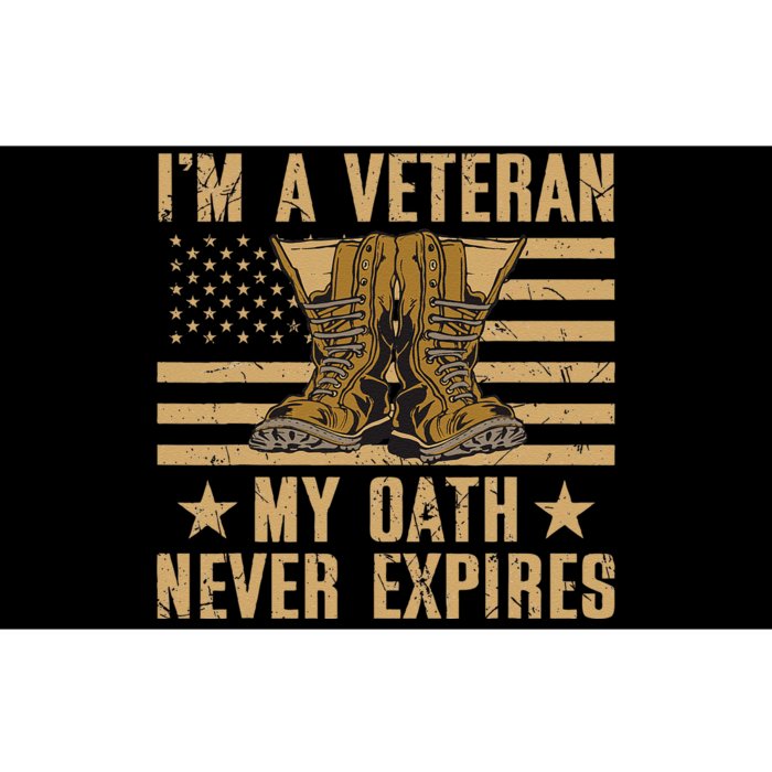 I Am A Veteran My Oath Never Expires Veteran Day Usa Flag Bumper Sticker