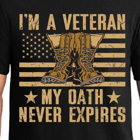 I Am A Veteran My Oath Never Expires Veteran Day Usa Flag Pajama Set