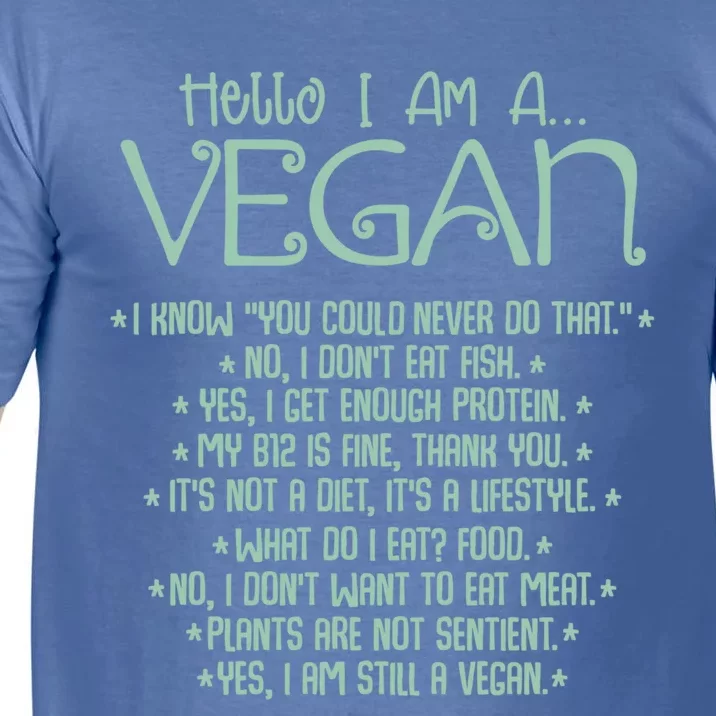 I Am A Vegan Vegetarian Veganism Food Veggie Animal Rights Gift Comfort Colors T-Shirt