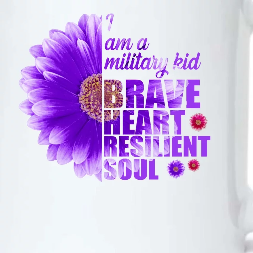 I Am A Military Child Brave Heart Resilient Soul Sunflower Black Color Changing Mug