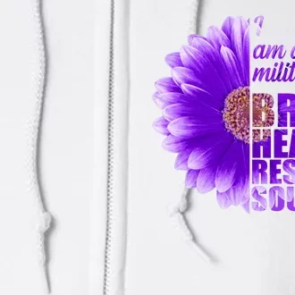 I Am A Military Child Brave Heart Resilient Soul Sunflower Full Zip Hoodie