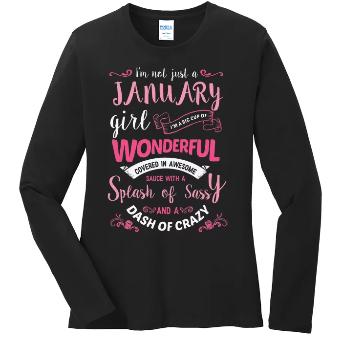 I Am A January Wo Birthday Gifts Ladies Long Sleeve Shirt