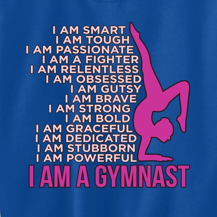 I Am A Gymnast Gymnastics Gymnastic Sports Lover Graphic Gift Kids Sweatshirt