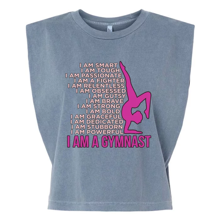 I Am A Gymnast Gymnastics Gymnastic Sports Lover Graphic Gift Garment-Dyed Women's Muscle Tee