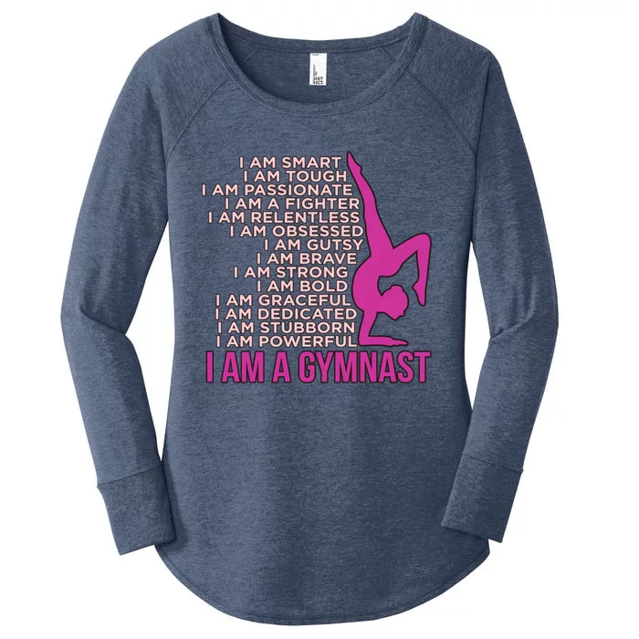 I Am A Gymnast Gymnastics Gymnastic Sports Lover Graphic Gift Women's Perfect Tri Tunic Long Sleeve Shirt