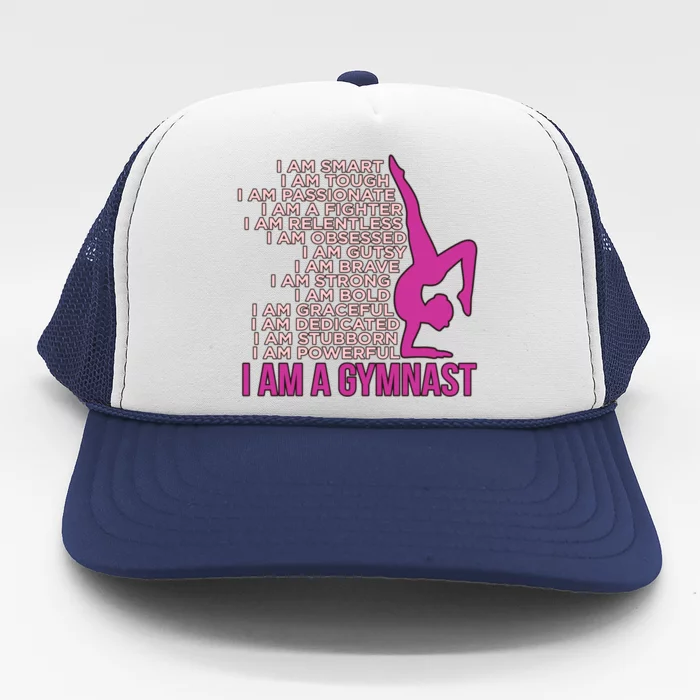 I Am A Gymnast Gymnastics Gymnastic Sports Lover Graphic Gift Trucker Hat