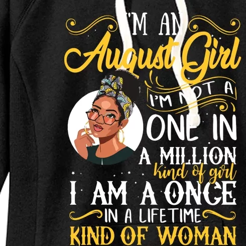 Im An August Girl Black Women Leo Women's Fleece Hoodie