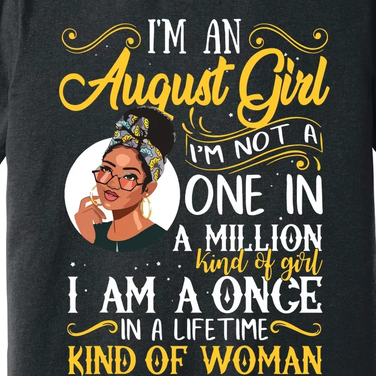 Im An August Girl Black Women Leo Premium T-Shirt