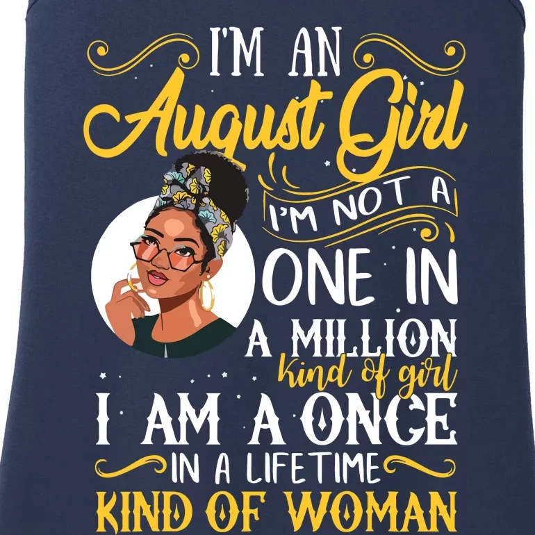 Im An August Girl Black Women Leo Ladies Essential Tank