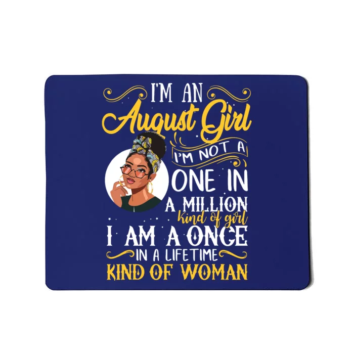 Im An August Girl Black Women Leo Mousepad