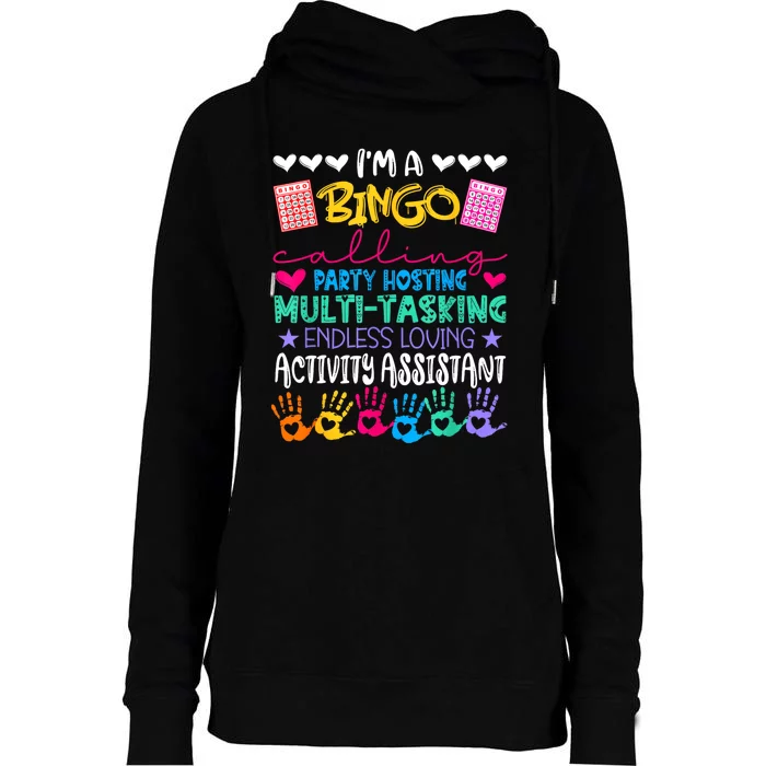 IM Activity Assistant National Activity Professionals Week Womens Funnel Neck Pullover Hood