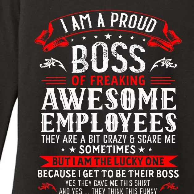 I Am A Proud Boss Of Freaking Awesome Employees Womens CVC Long Sleeve Shirt