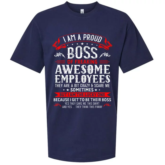 I Am A Proud Boss Of Freaking Awesome Employees Sueded Cloud Jersey T-Shirt