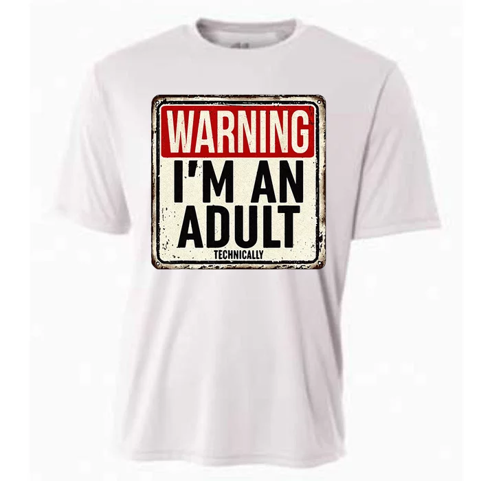 Im An Adult Technically Funny 18th Birthday 18 Year Old Men Cooling Performance Crew T-Shirt