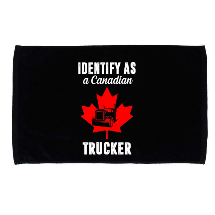 Identify As A Canadian Trucker Microfiber Hand Towel