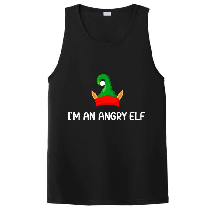 I'm An Angry Elf Christmas Funny Jokes Christmas Gifts Performance Tank