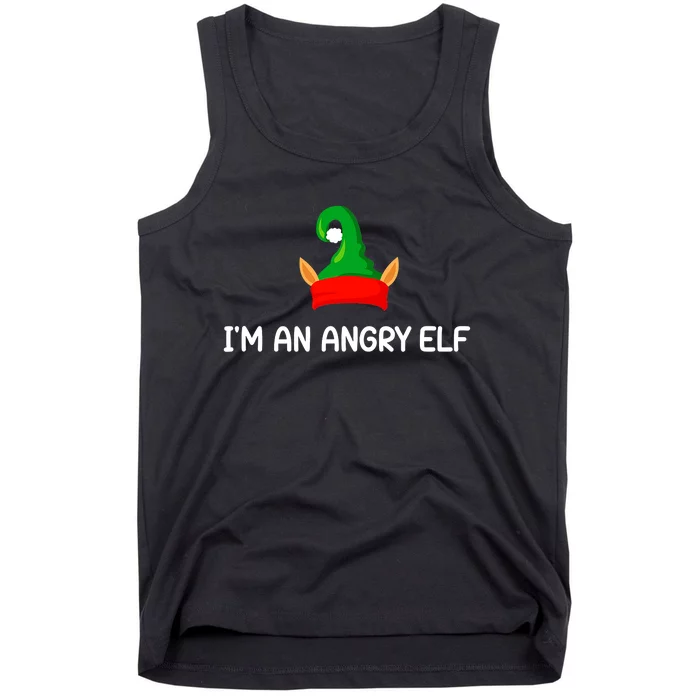 I'm An Angry Elf Christmas Funny Jokes Christmas Gifts Tank Top