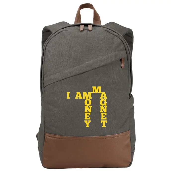 I Am A Money Magnet Cotton Canvas Backpack