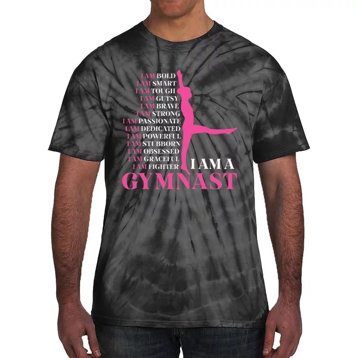 I Am A Gymnast Gymnastics Women Sports Tie-Dye T-Shirt