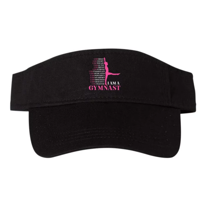 I Am A Gymnast Gymnastics Women Sports Valucap Bio-Washed Visor