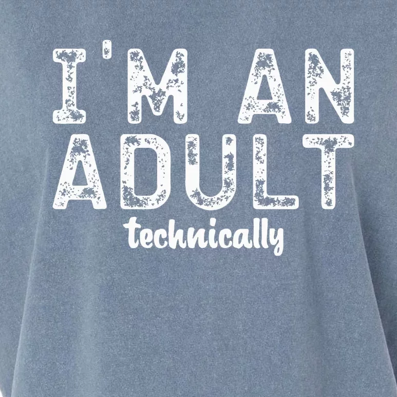 Im An Adult Technically Funny 18th Birthday Garment-Dyed Women's Muscle Tee