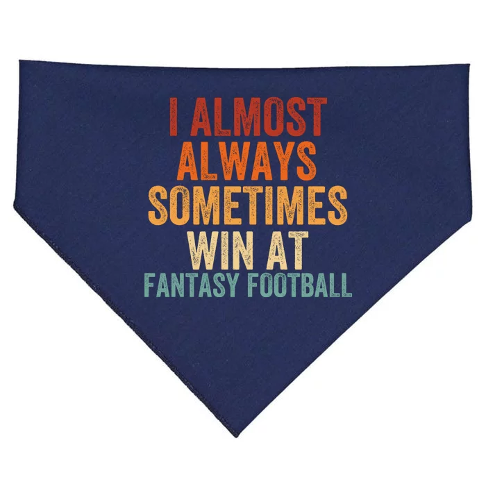 I Almost Always Sometimes Win At Fantasy Football Funny Fantasy Football Legend USA-Made Doggie Bandana