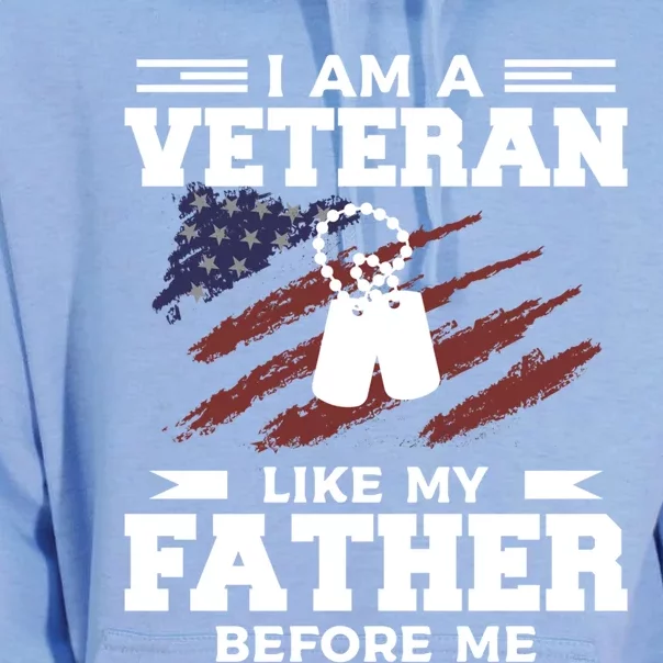 I Am A Veteran Like My Father Before Me Veterans Day Gift Unisex Surf Hoodie