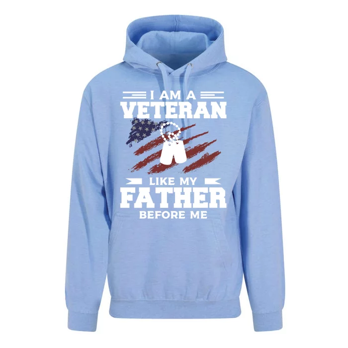 I Am A Veteran Like My Father Before Me Veterans Day Gift Unisex Surf Hoodie